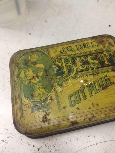 how to clean a painted metal box|restoring antique tin boxes.